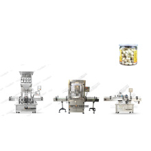 New design granules bottle jars salt sugar coffee beans filling capping labeling machine